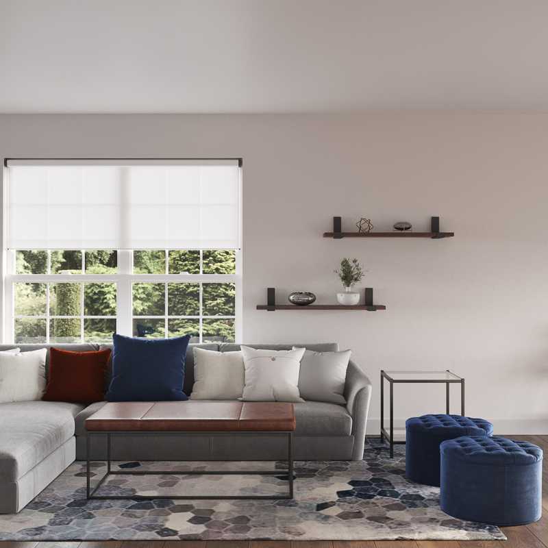 Modern, Midcentury Modern Living Room Design by Havenly Interior Designer Nicollette