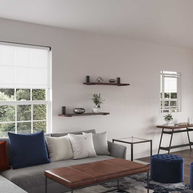 Modern, Midcentury Modern Living Room Design by Havenly Interior Designer Nicollette