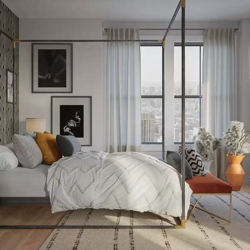 Modern, Glam Bedroom Design by Havenly Interior Designer Lena
