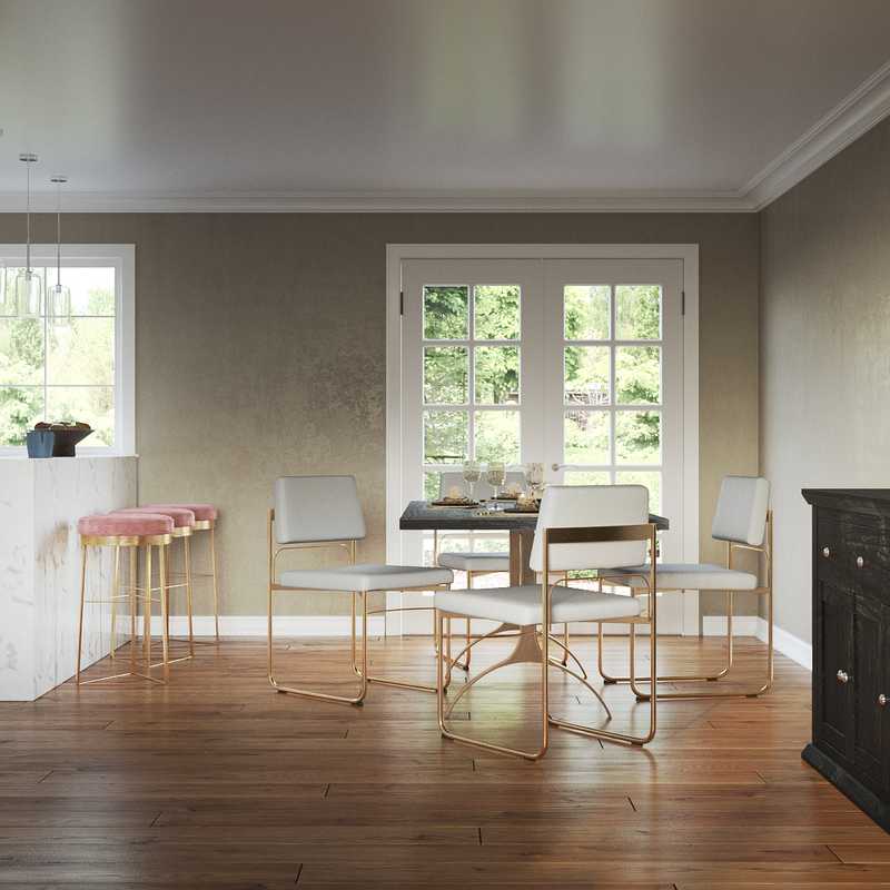 Contemporary, Glam Living Room Design by Havenly Interior Designer Isaac