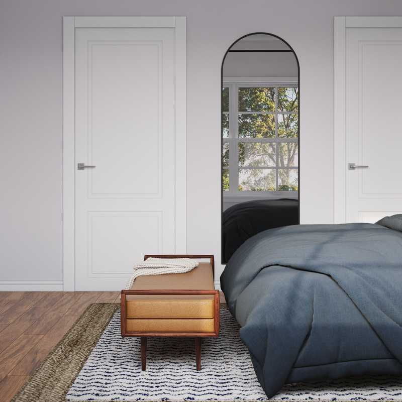 Bohemian, Midcentury Modern Bedroom Design by Havenly Interior Designer Camila
