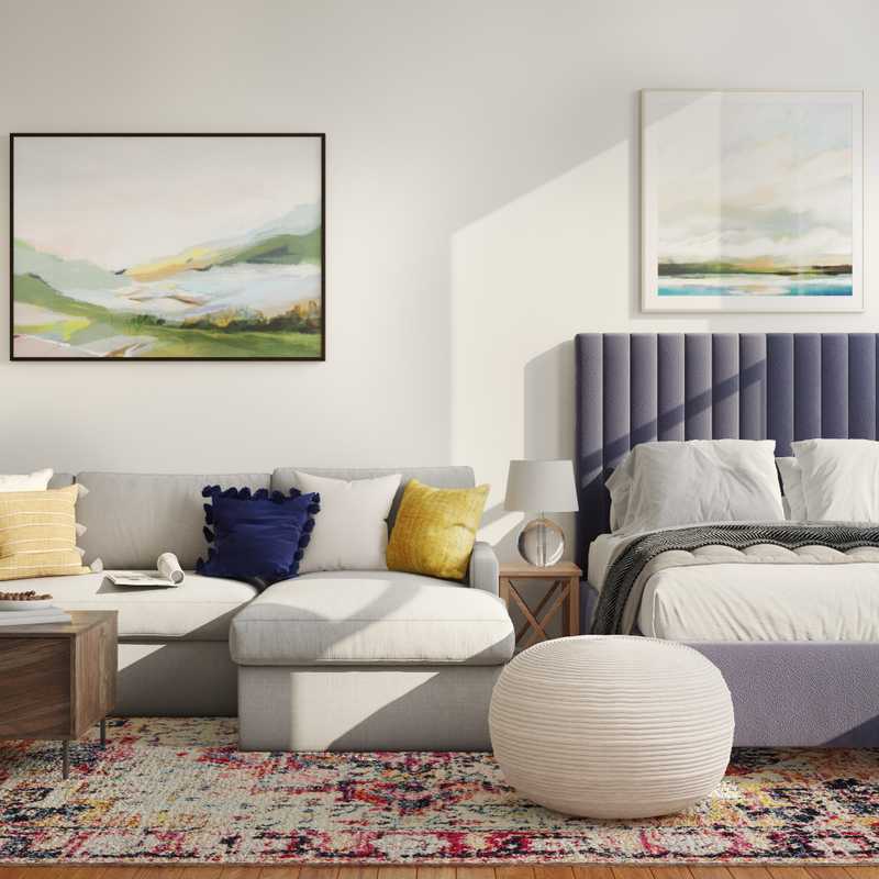 Eclectic, Bohemian, Glam, Global Living Room Design by Havenly Interior Designer Rebecca