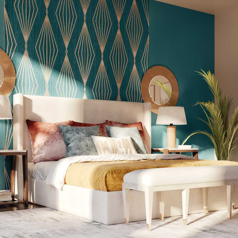 Contemporary, Glam Bedroom Design by Havenly Interior Designer Danielle