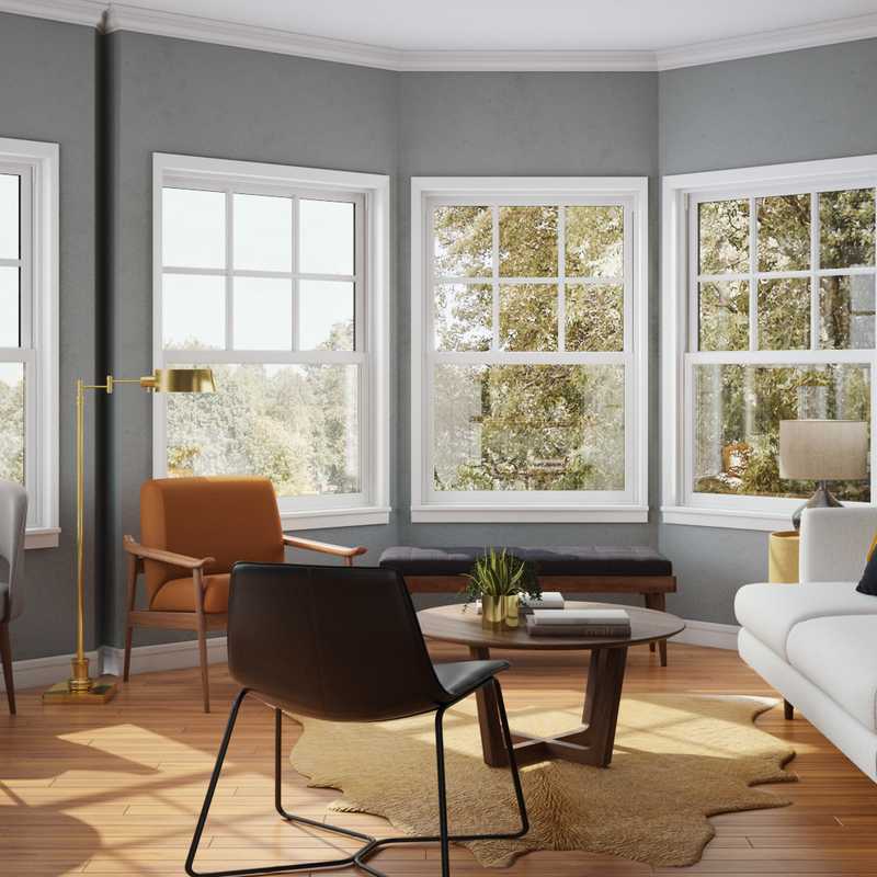 Midcentury Modern, Scandinavian Living Room Design by Havenly Interior Designer Carla