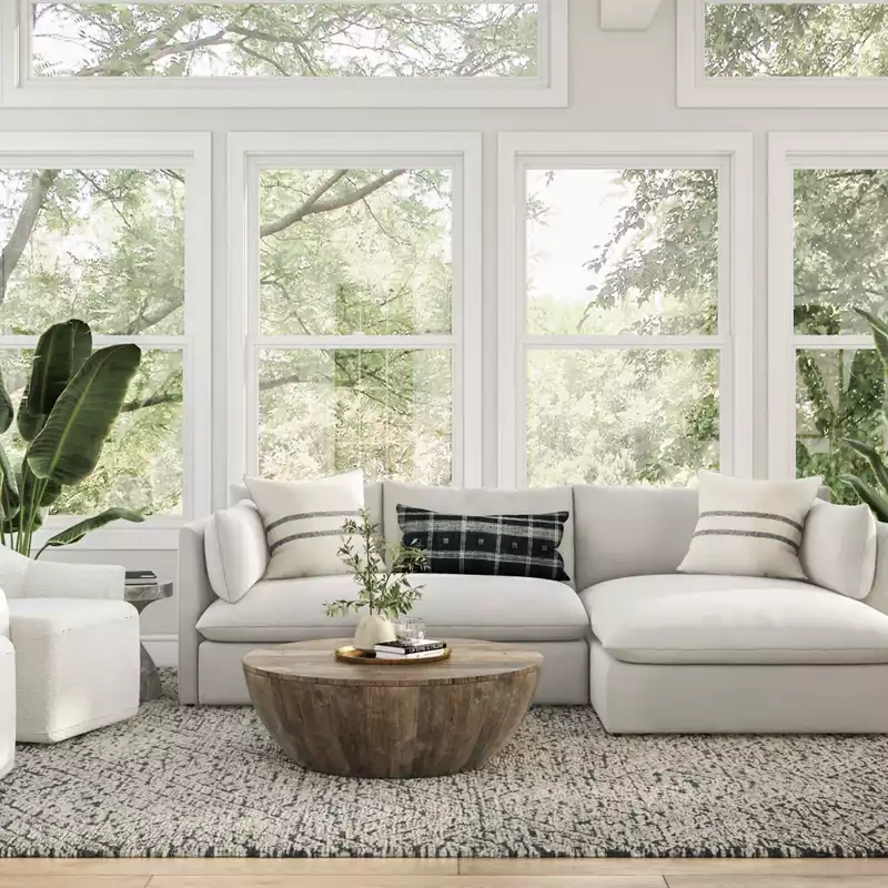 Modern, Coastal, Minimal, Preppy Living Room Design by Havenly Interior Designer Victoria