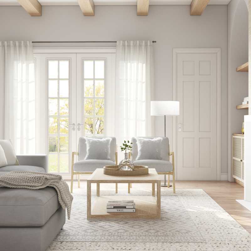 Contemporary, Classic, Farmhouse, Midcentury Modern Living Room Design by Havenly Interior Designer Amanda