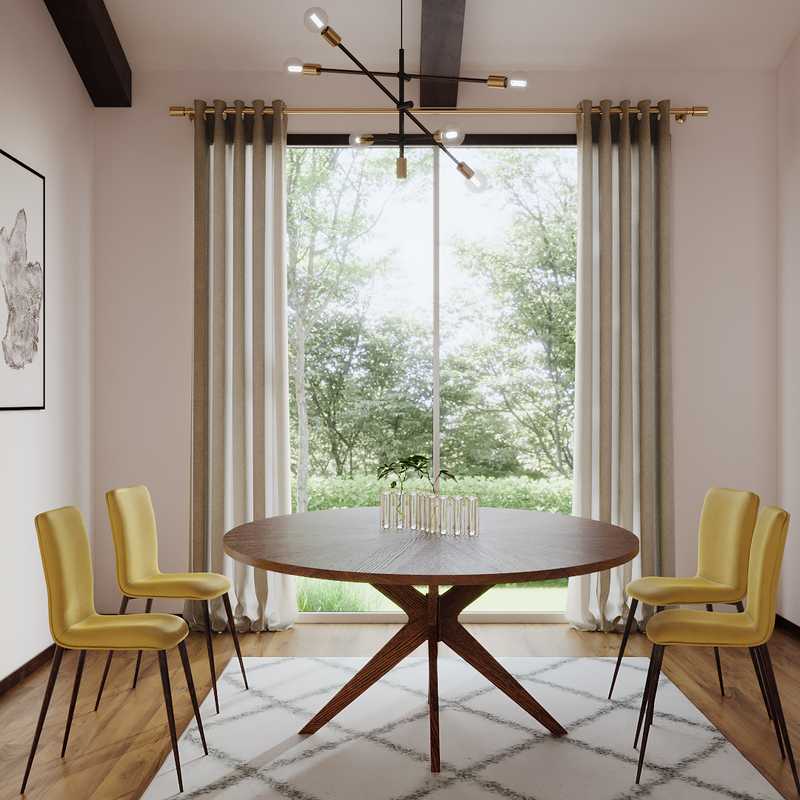 Glam, Midcentury Modern Dining Room Design by Havenly Interior Designer Jacqueline