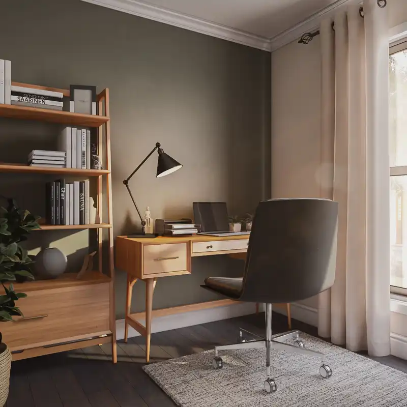 Midcentury Modern Office Design by Havenly Interior Designer Hadasa