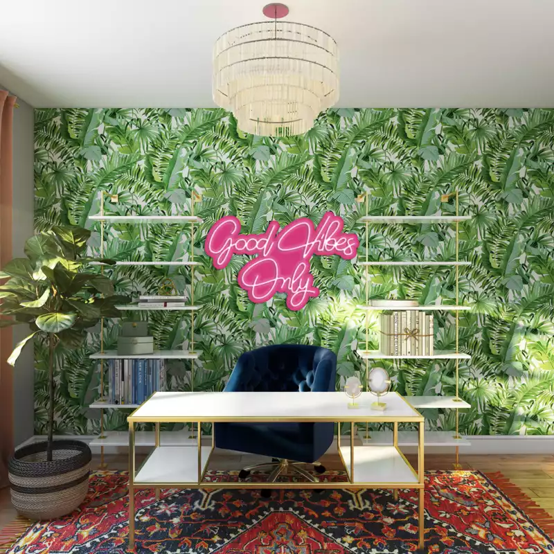 Preppy Office Design by Havenly Interior Designer Ingrid