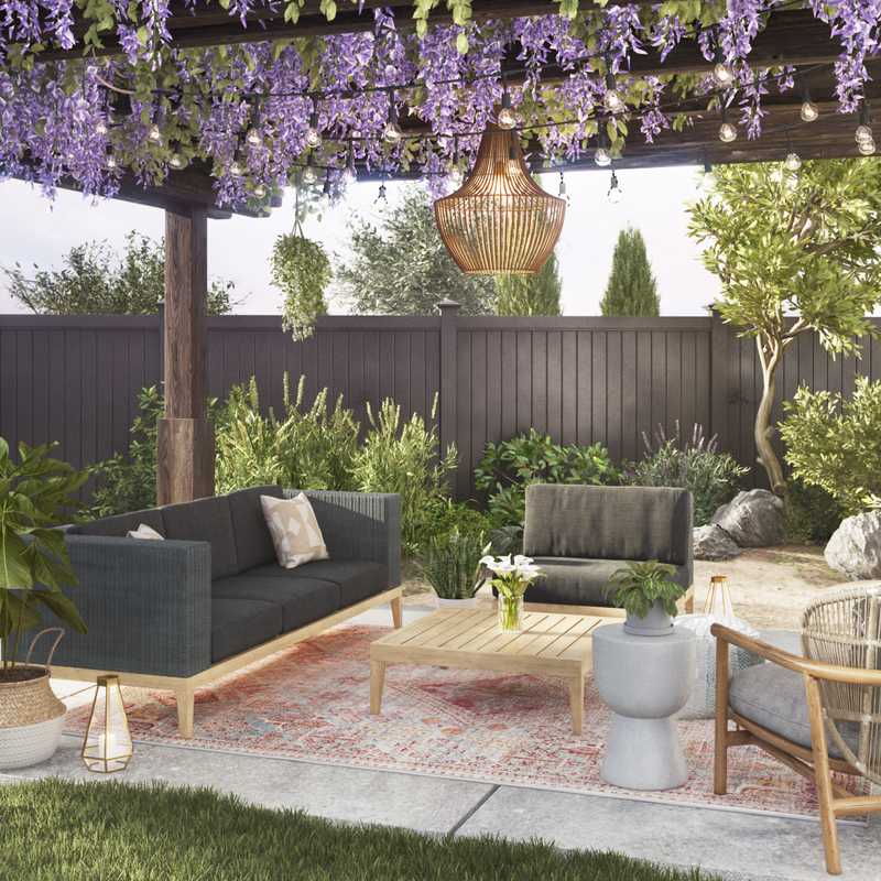 Eclectic, Bohemian, Southwest Inspired Outdoor Space Design by Havenly Interior Designer Corey