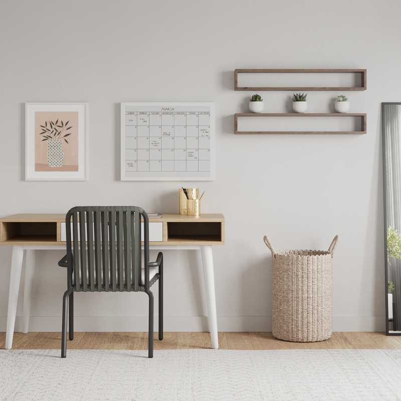 Bohemian, Farmhouse, Midcentury Modern Bedroom Design by Havenly Interior Designer Julia