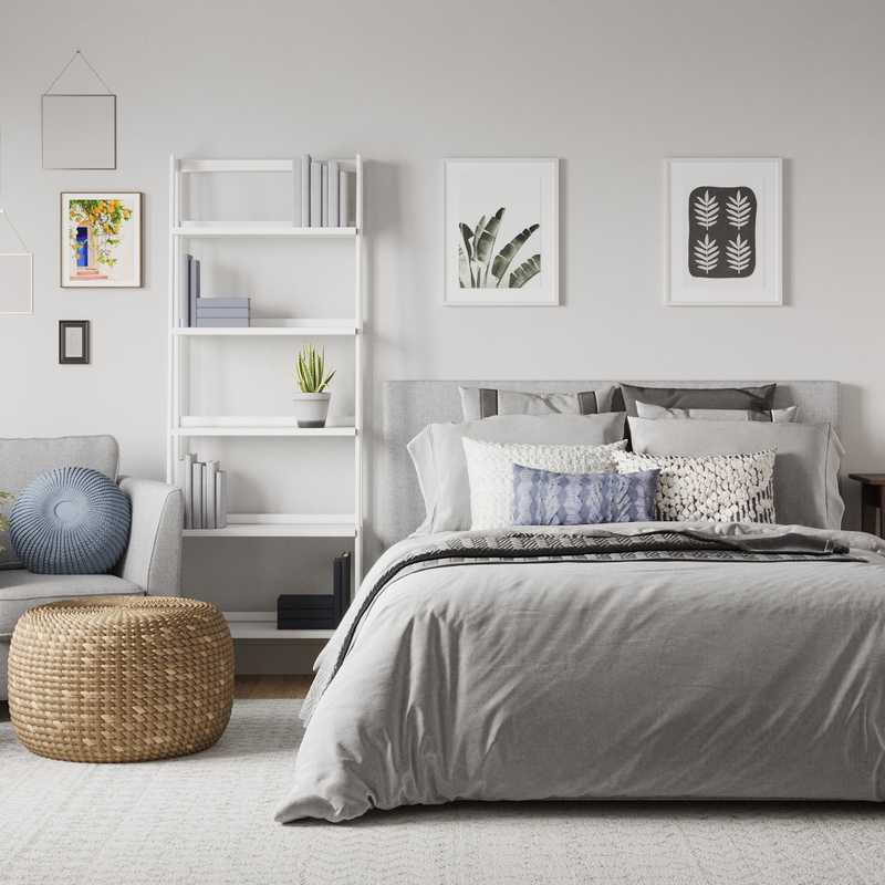 Bohemian, Farmhouse, Midcentury Modern Bedroom Design by Havenly Interior Designer Julia