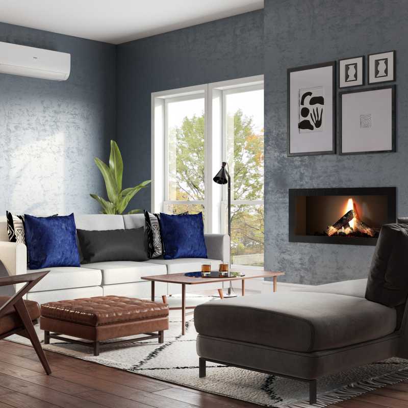 Midcentury Modern, Scandinavian Living Room Design by Havenly Interior Designer Dahlia