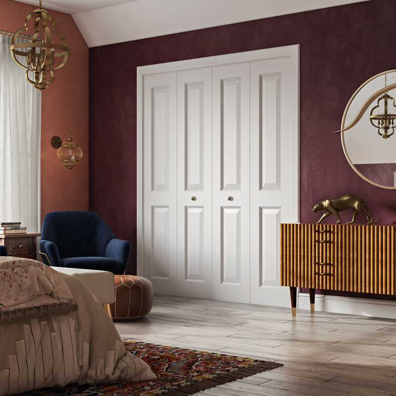 Modern, Bohemian, Glam Bedroom Design by Havenly Interior Designer Julia