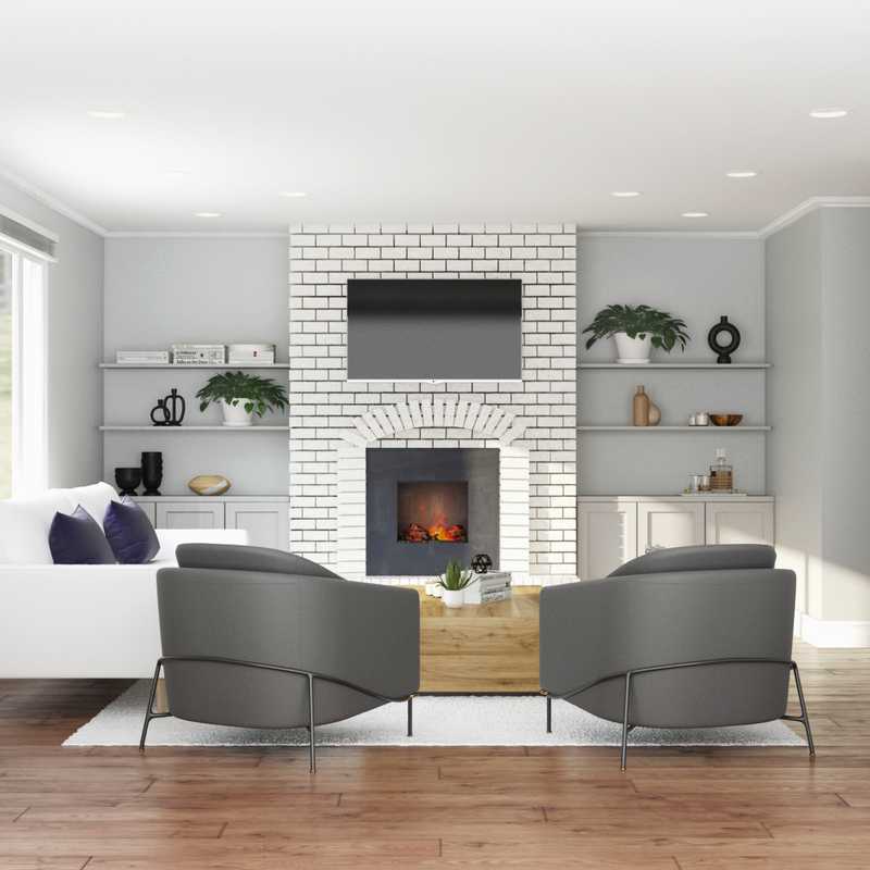 Glam Living Room Design by Havenly Interior Designer Sawyer