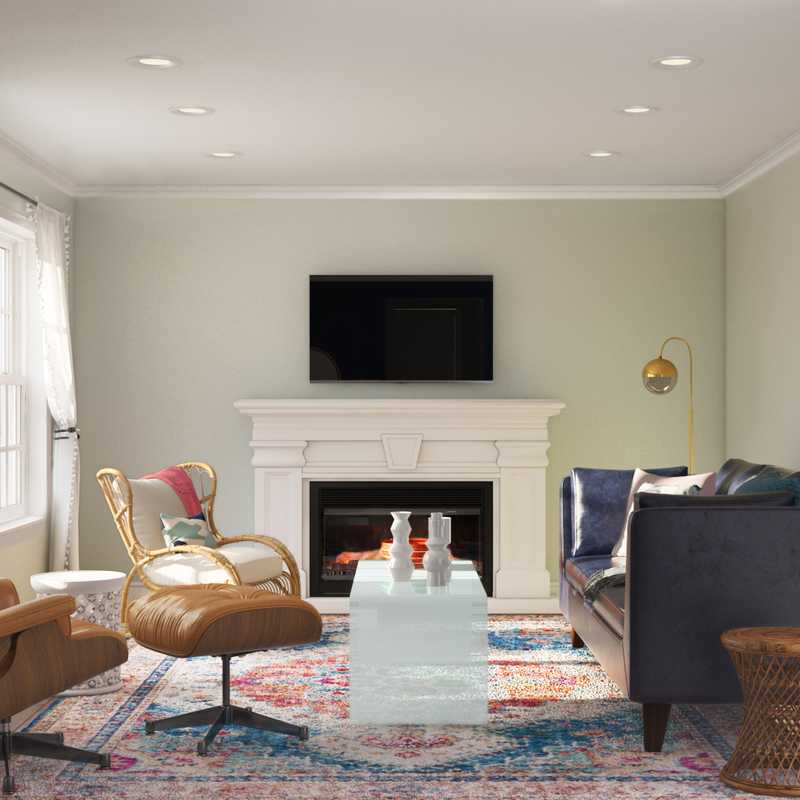 Modern, Eclectic, Bohemian, Midcentury Modern Living Room Design by Havenly Interior Designer Gabrielle