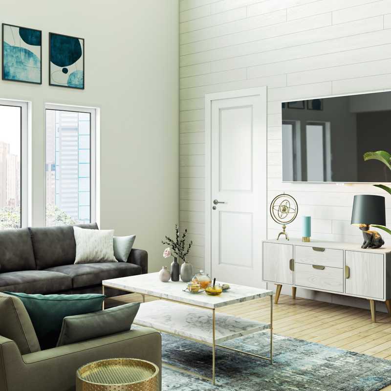 Modern, Glam Living Room Design by Havenly Interior Designer Shaina