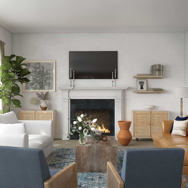 Modern, Bohemian, Rustic Living Room Design by Havenly Interior Designer Pouneh