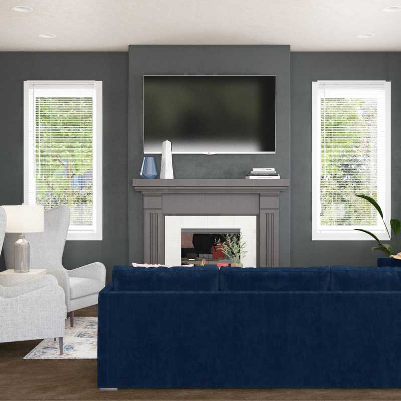 Glam Living Room Design by Havenly Interior Designer Ashanti