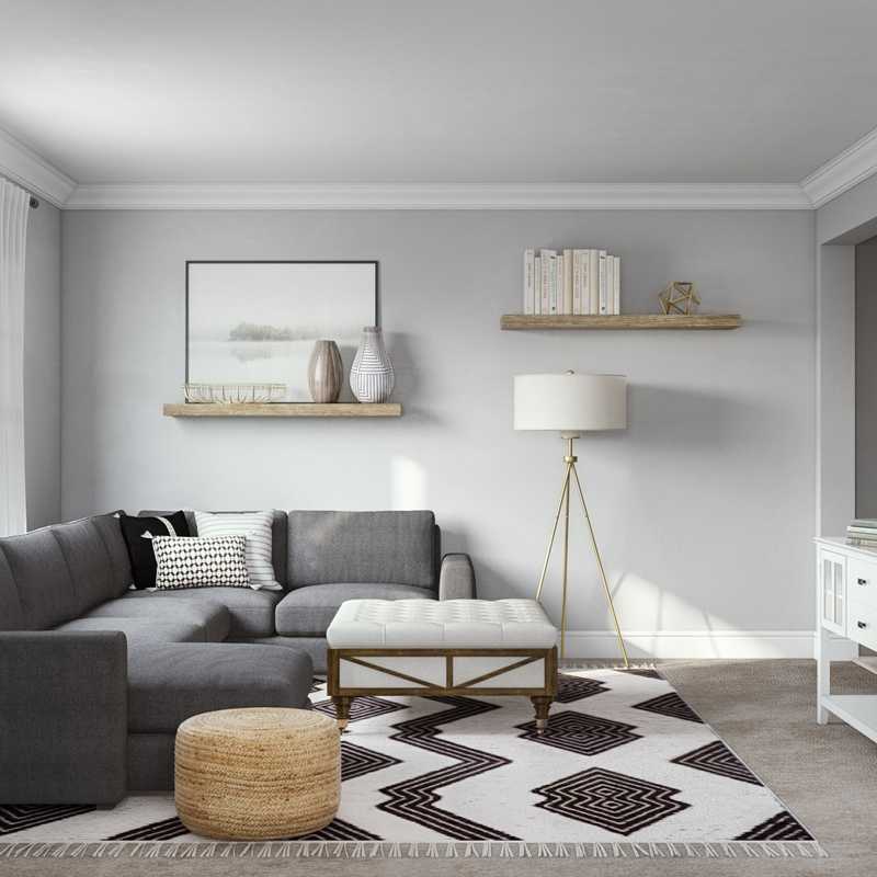 Industrial, Rustic Living Room Design by Havenly Interior Designer Haley