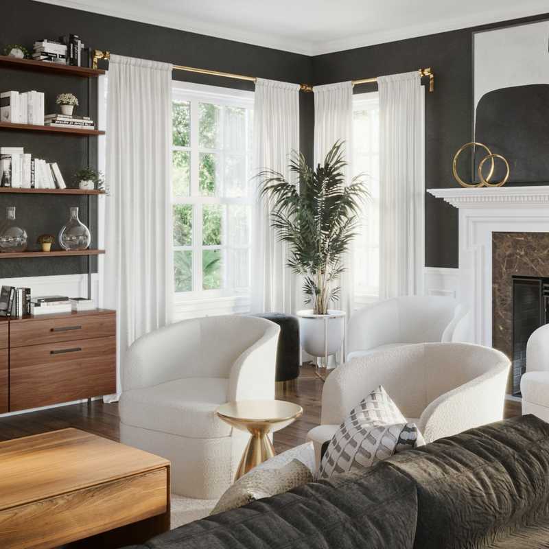 Eclectic Living Room Design by Havenly Interior Designer Julio