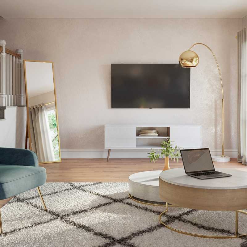 Modern, Bohemian, Glam Living Room Design by Havenly Interior Designer Lena