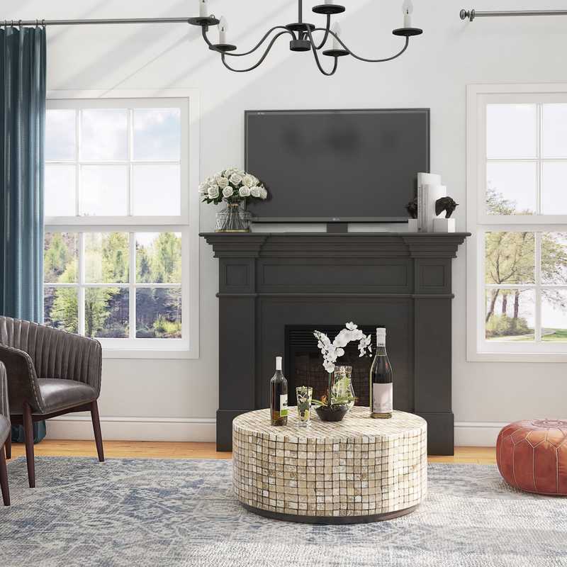 Classic, Classic Contemporary Living Room Design by Havenly Interior Designer Sara
