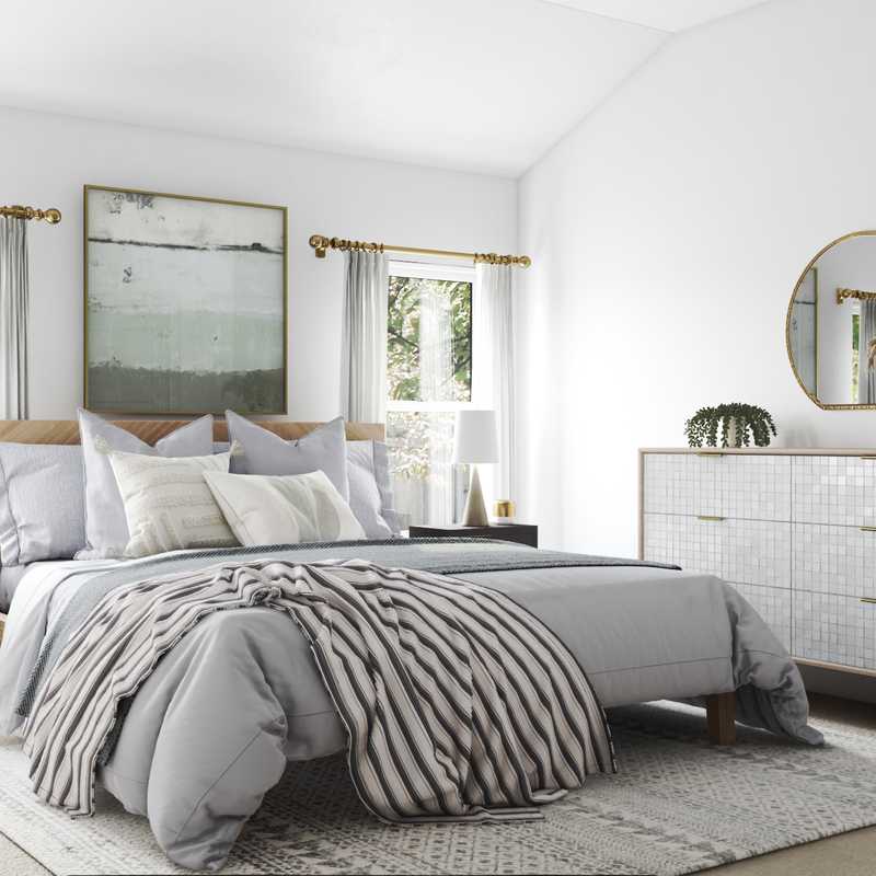 Bohemian, Midcentury Modern Bedroom Design by Havenly Interior Designer Laurie