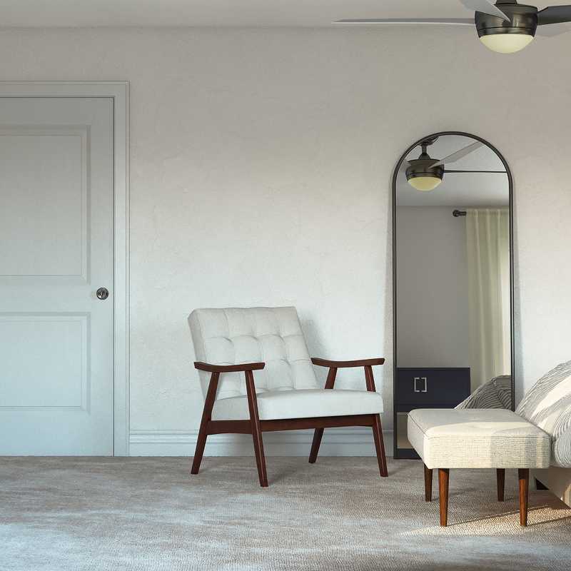Farmhouse, Midcentury Modern Bedroom Design by Havenly Interior Designer Heidi