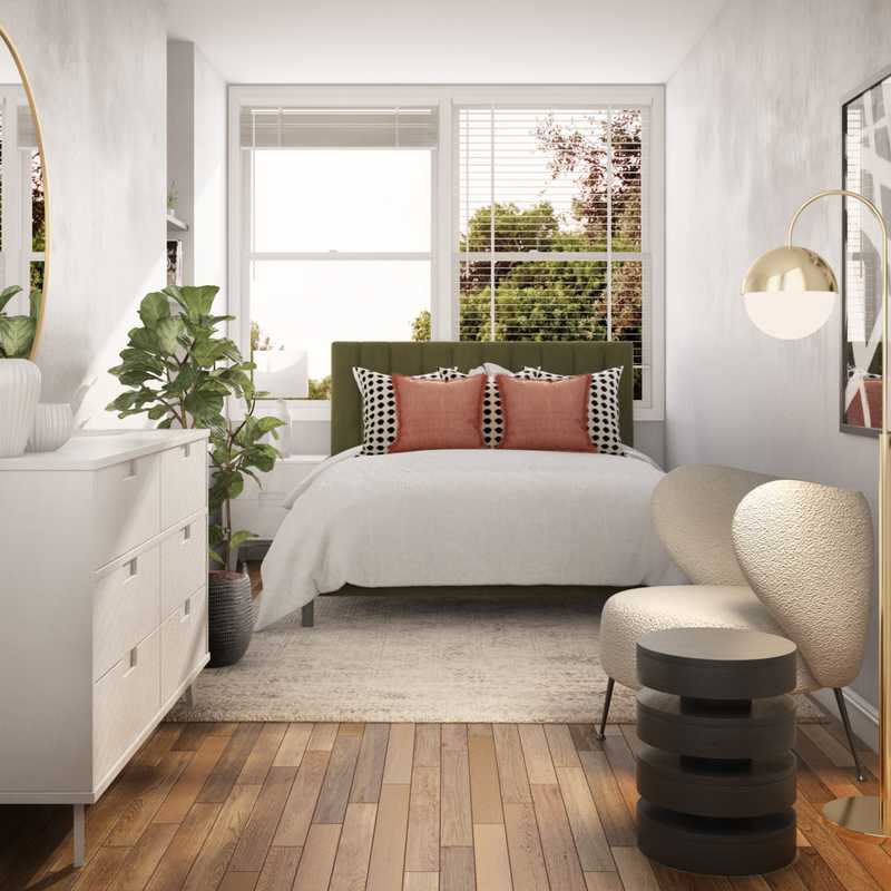 Midcentury Modern, Minimal Bedroom Design by Havenly Interior Designer Kylie