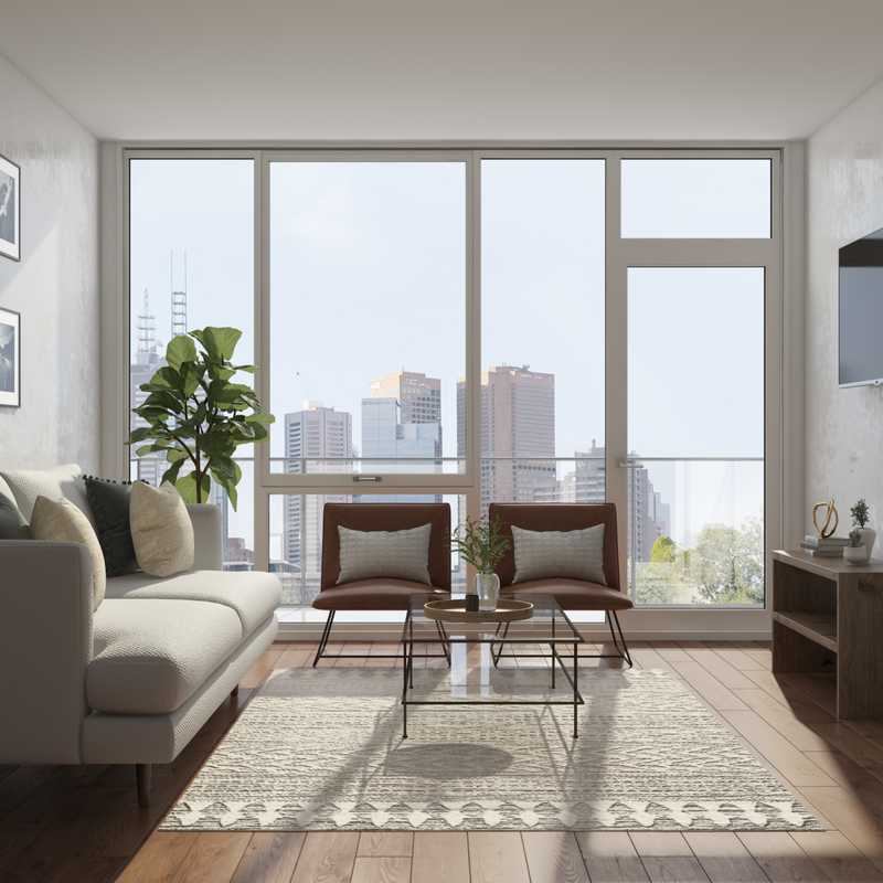 Midcentury Modern Living Room Design by Havenly Interior Designer Kylie