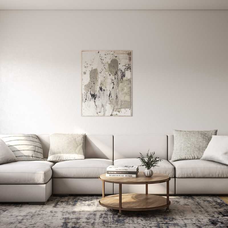 Contemporary, Modern, Industrial, Rustic Living Room Design by Havenly Interior Designer Ellis