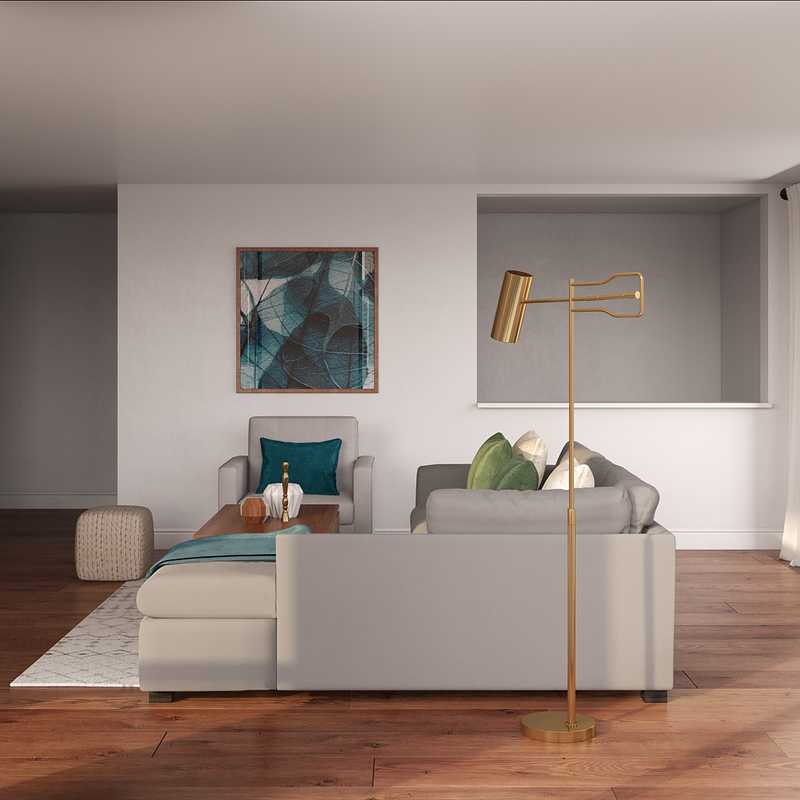 Midcentury Modern, Scandinavian Living Room Design by Havenly Interior Designer Allison
