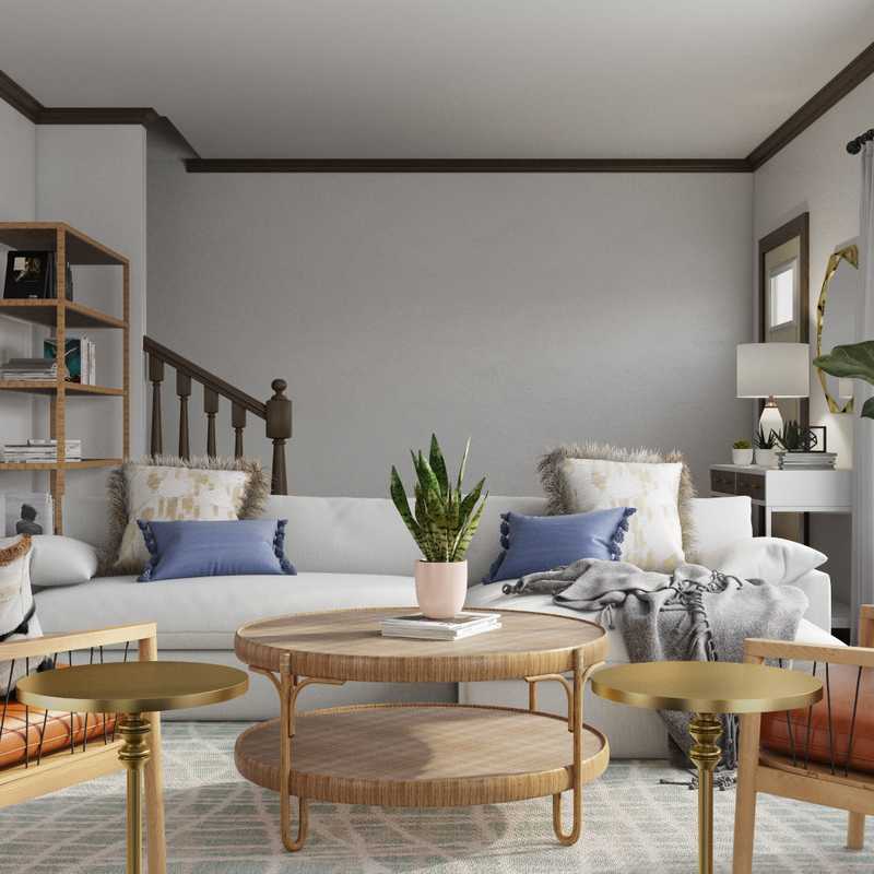Contemporary, Rustic Living Room Design by Havenly Interior Designer Talia