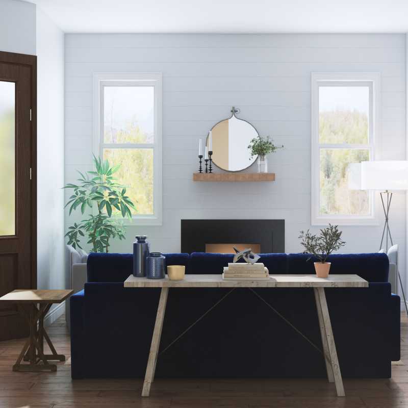 Farmhouse Living Room Design by Havenly Interior Designer Allison