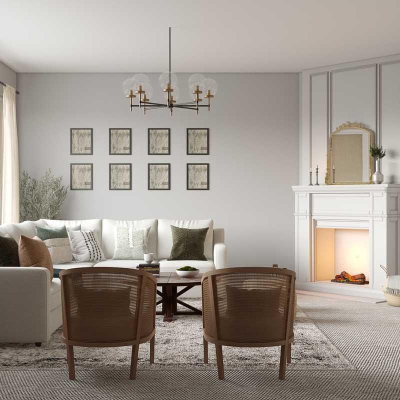 Modern, Farmhouse Living Room Design by Havenly Interior Designer Jennifer