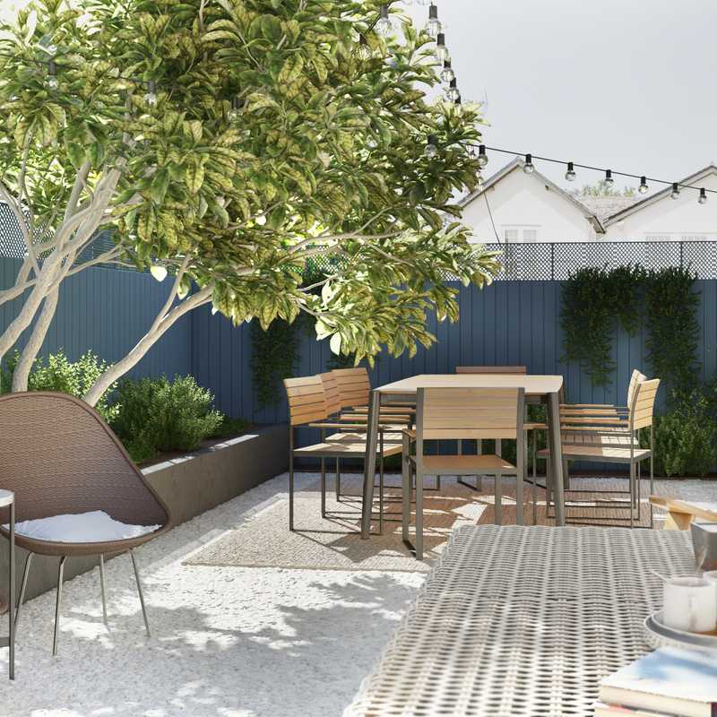 Bohemian, Midcentury Modern, Scandinavian Outdoor Space Design by Havenly Interior Designer Sarice