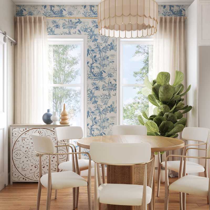 Coastal, Transitional Dining Room Design by Havenly Interior Designer McKenzi