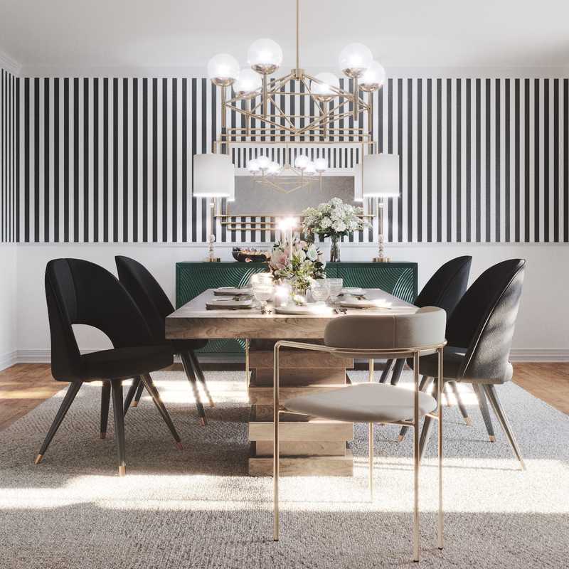Glam Dining Room Design by Havenly Interior Designer Sara