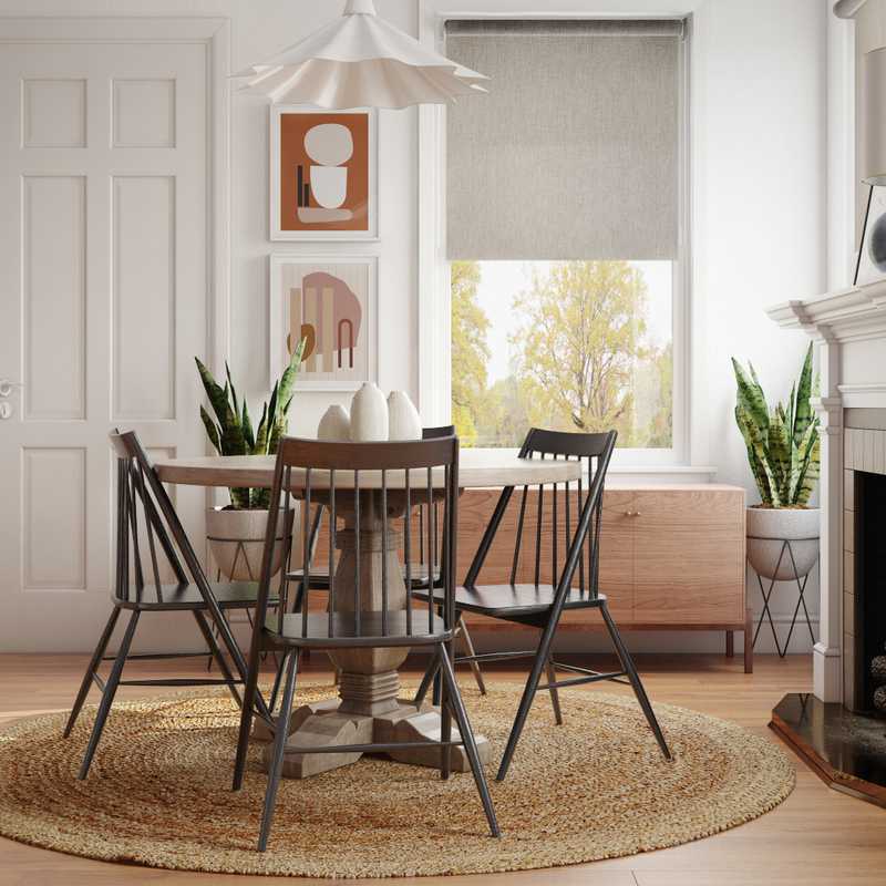 Bohemian Dining Room Design by Havenly Interior Designer Isabel