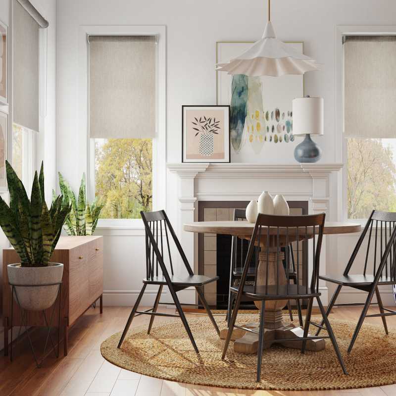 Bohemian Dining Room Design by Havenly Interior Designer Isabel