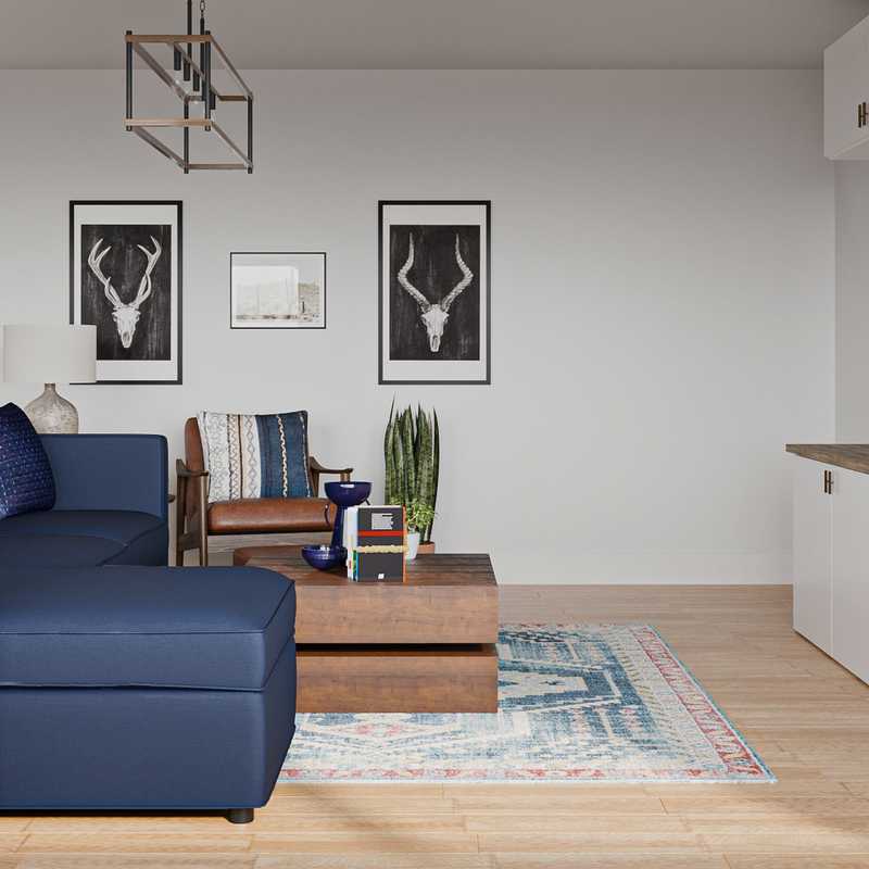 Bohemian, Midcentury Modern Living Room Design by Havenly Interior Designer Natasha