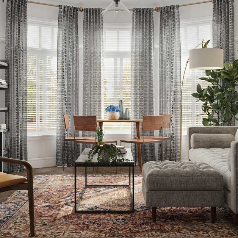 Midcentury Modern, Scandinavian Living Room Design by Havenly Interior Designer Carla