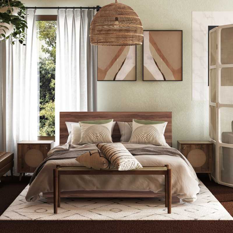 Bohemian, Global Bedroom Design by Havenly Interior Designer Stephanie