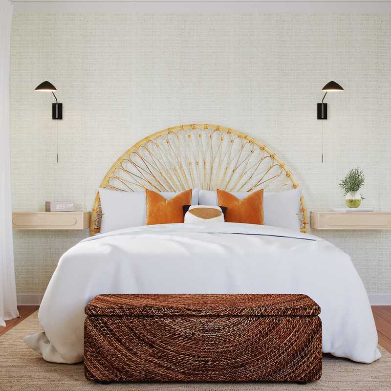 Bohemian, Coastal, Global Bedroom Design by Havenly Interior Designer Ilona