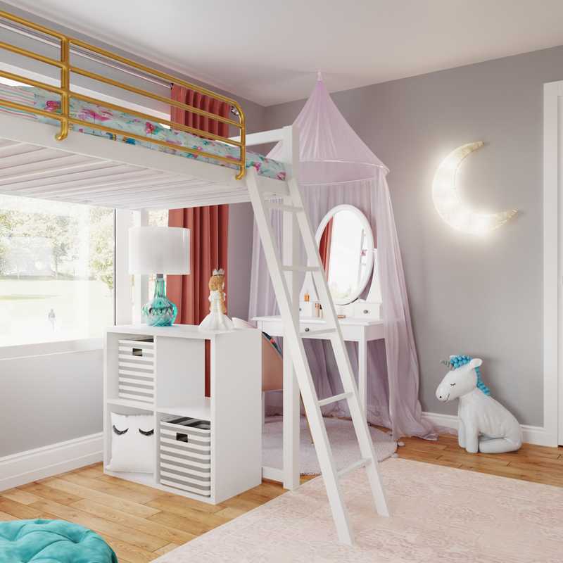 Glam, Traditional, Preppy Bedroom Design by Havenly Interior Designer Ashley