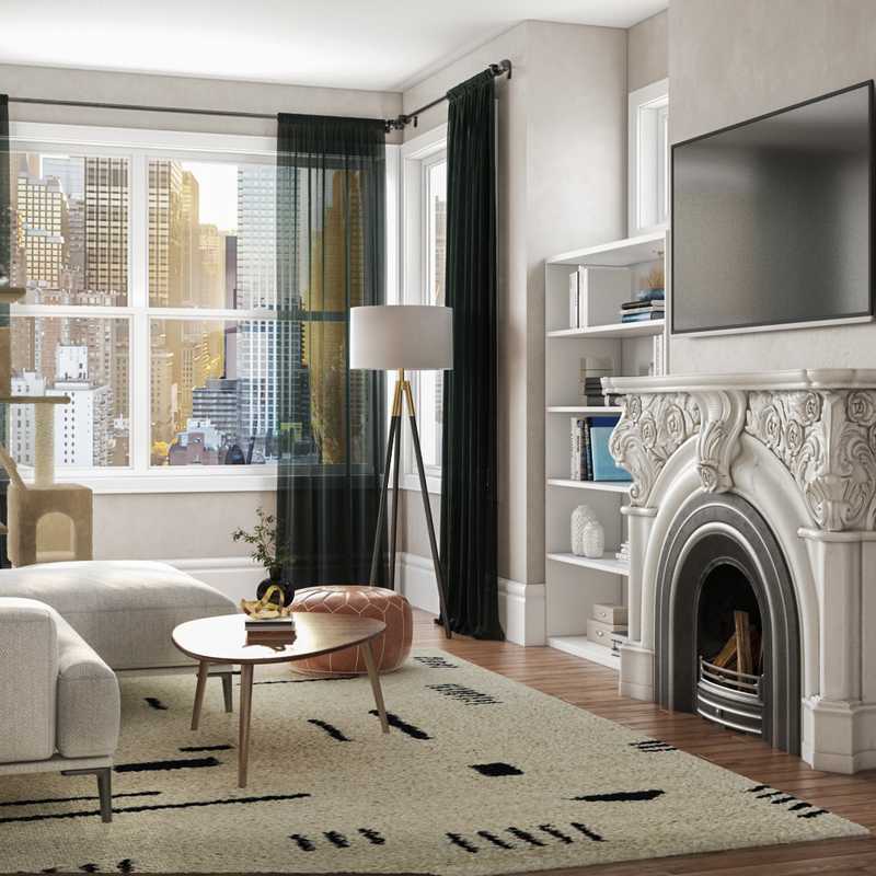 Transitional, Midcentury Modern, Scandinavian Living Room Design by Havenly Interior Designer Mariana