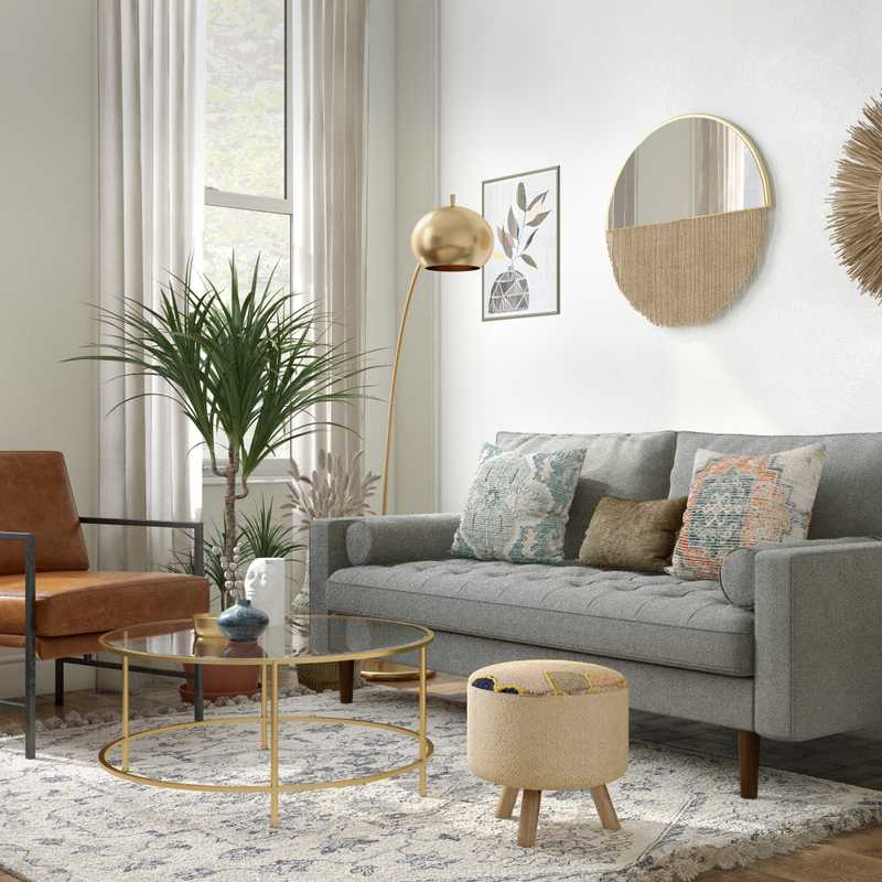 Bohemian Living Room Design by Havenly Interior Designer Priscila