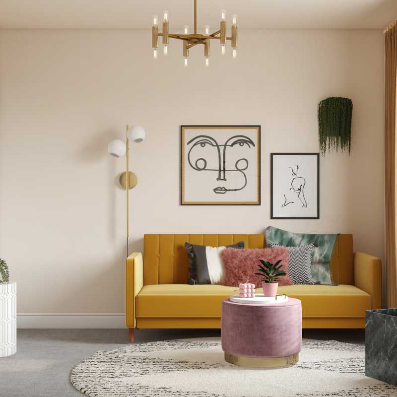 Eclectic, Glam, Preppy Office Design by Havenly Interior Designer Jade