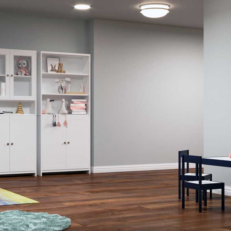 Contemporary, Coastal, Preppy Living Room Design by Havenly Interior Designer Sarah
